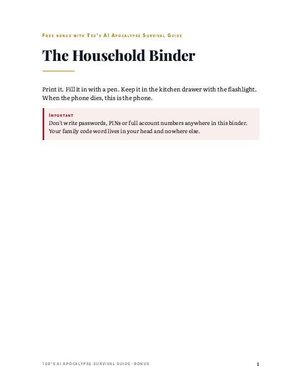 The Household Binder
